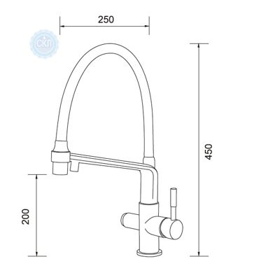 Смеситель для кухни с подключением фильтра питьевой воды хром Gappo G4398-7