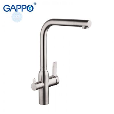 Смеситель для кухни с подключением фильтра питьевой воды нержавеющая сталь Gappo G4399-4
