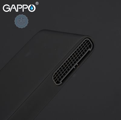 Змішувач для раковини з гайкою чорний / хром Gappo Atalantic G1081