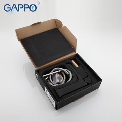Смеситель для раковины с гайкой черный Gappo Aventador G1050