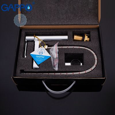 Смеситель для раковины с гайкой хром Gappo Tomahawk G1002-2