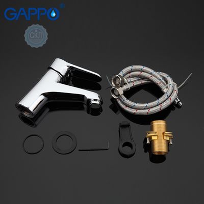 Змішувач для раковини з гайкою хром Gappo Vantto G1036
