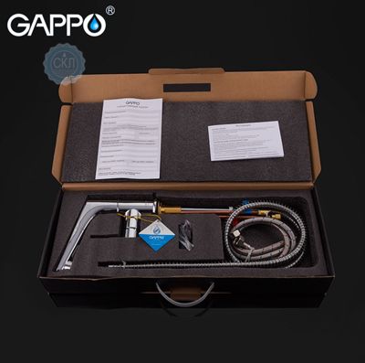 Смеситель для раковины с выдвижным изливом хром Gappo Chanel G1299
