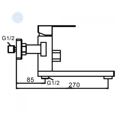 Змішувач для ванни Frap F32802 нержавіюча сталь