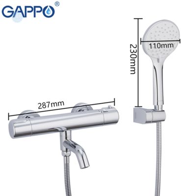 Змішувач для ванни з виливом служить перемикачем на воронку термостат хром Gappo Atlantic G3290