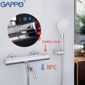 Смеситель для ванны с излиянием служит переключателем на воронку термостат хром Gappo Atlantic G3290