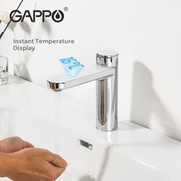 Змішувач Gappo G1095-1 для умивальника з датчиком температури