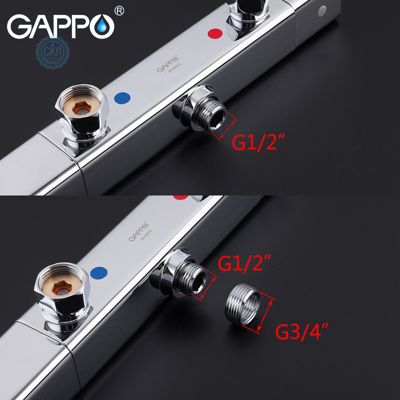 Змішувач GAPPO G2091 для душа з термостатом, квадратний корпус
