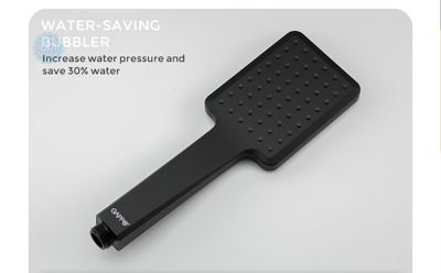 Змішувач Gappo G3207-6 для ванни з виливом служить перемикачем на лійку чорний