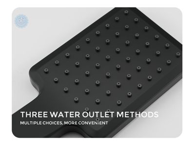 Смеситель Gappo G3207-6 для ванны с изливом служит переключателем на лейку чёрный