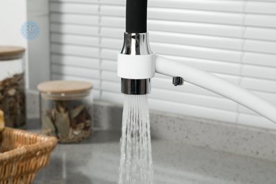 Змішувач Gappo G4348 для кухні з підключенням фільтра питної води, білий