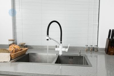 Смеситель Gappo G4348 для кухни с подключением фильтра питьевой воды,белый