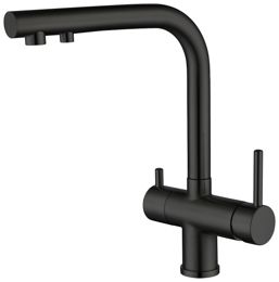 Смеситель Gappo G43752-6 для кухни с подключением фильтра питьевой воды чёрный