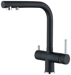 Смеситель Gappo G43752-7 для кухни с подключением фильтра питьевой воды чёрный