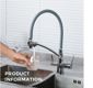 Змішувач Gappo G4398-17 для кухні з підключенням фільтра питної води, хром