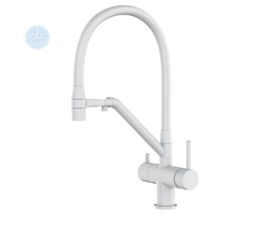 Смеситель Gappo G4398-88 для кухни с подключением фильтра питьевой воды,белый