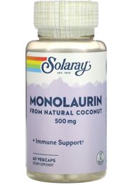 Solaray, Монолаурин, 500 мг, 60 Вегетарианский капсул