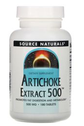 Source Naturals, Экстракт артишока 500, 180 таблеток