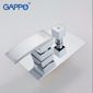 строенный смеситель для ванны с 3-функциями излив есть переключателем на лейку хром Gappo Jacob G7107
