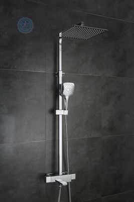 Термостатична душова система Gappo G2418-40 з виливом, гнучким та тропічним душем - вироби класу люкс, хром