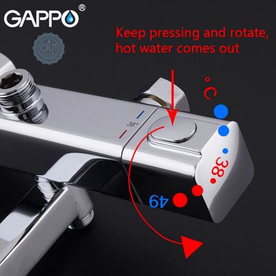 Термостатические душевые системы Gappo G2491​ с изливом , гибким и тропическим душем - изделия класса люкс.
