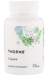 Thorne Research, L-лизин, 60 капсул
