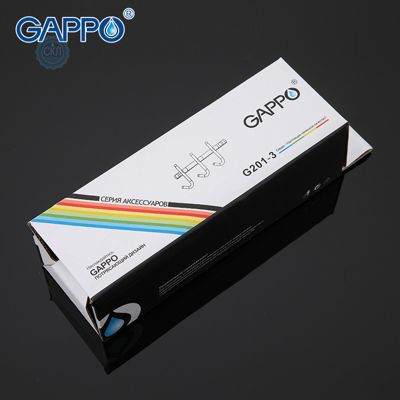 Вешалка для полотенец на 3 крючка 200 мм GAPPO G201-3