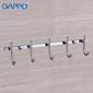 Вешалка для полотенец на 5 крючков 300 мм GAPPO G201-5
