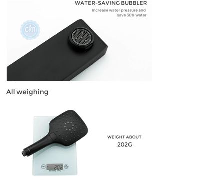 Встроенный  Gappo G7117-6 смеситель для ванны с 3-функциями, излив есть переключателем на воронку ,чёрный