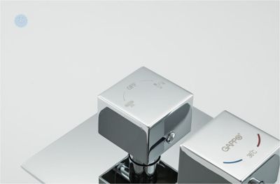 Встроенный смеситель с термостатом Gappo G7107-40 для ванны с 3-функциями излив есть переключателем на лейку хром