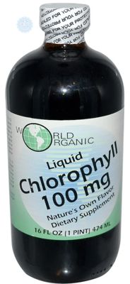 World Organic, Жидкий хлорофилл, 100 мг, 474 мл